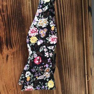 Adjustable Black Floral Bowtie